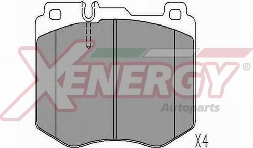 AP XENERGY X41341 - Комплект спирачно феродо, дискови спирачки vvparts.bg