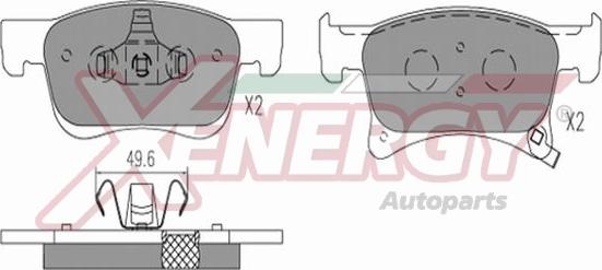 AP XENERGY X41342 - Комплект спирачно феродо, дискови спирачки vvparts.bg