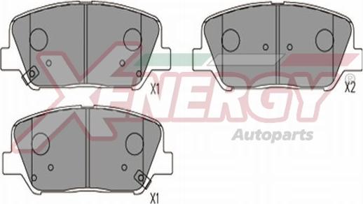 AP XENERGY X41358 - Комплект спирачно феродо, дискови спирачки vvparts.bg