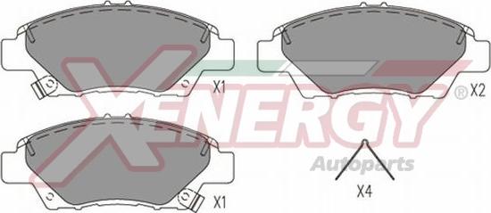 AP XENERGY X41352 - Комплект спирачно феродо, дискови спирачки vvparts.bg