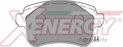 AP XENERGY X41369 - Комплект спирачно феродо, дискови спирачки vvparts.bg