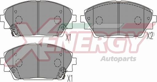 AP XENERGY X41360 - Комплект спирачно феродо, дискови спирачки vvparts.bg