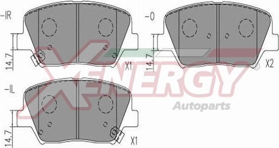 AP XENERGY X41300 - Комплект спирачно феродо, дискови спирачки vvparts.bg