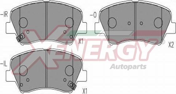 AP XENERGY X41303 - Комплект спирачно феродо, дискови спирачки vvparts.bg