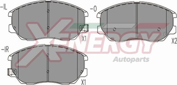 AP XENERGY X41312 - Комплект спирачно феродо, дискови спирачки vvparts.bg