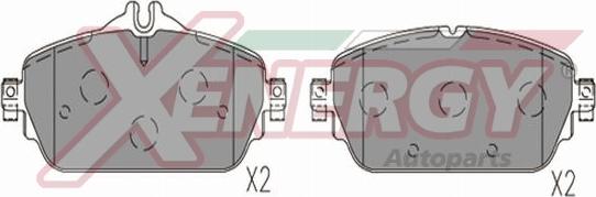 AP XENERGY X41386 - Комплект спирачно феродо, дискови спирачки vvparts.bg