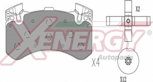 AP XENERGY X41382 - Комплект спирачно феродо, дискови спирачки vvparts.bg
