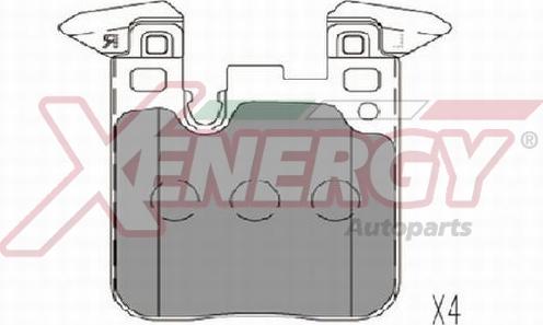 AP XENERGY X41334 - Комплект спирачно феродо, дискови спирачки vvparts.bg