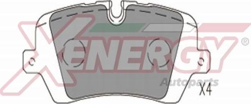 AP XENERGY X41335 - Комплект спирачно феродо, дискови спирачки vvparts.bg