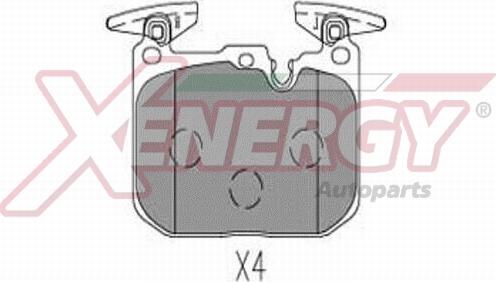 AP XENERGY X41330 - Комплект спирачно феродо, дискови спирачки vvparts.bg