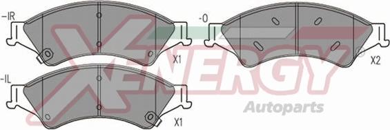 AP XENERGY X41331 - Комплект спирачно феродо, дискови спирачки vvparts.bg