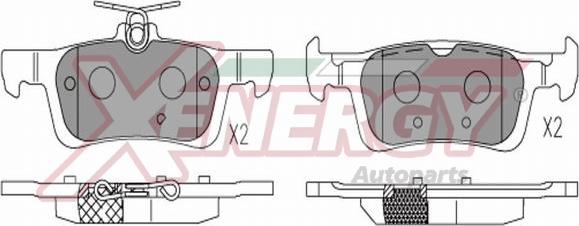 AP XENERGY X41337 - Комплект спирачно феродо, дискови спирачки vvparts.bg