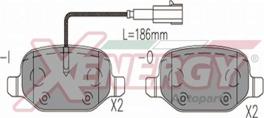 AP XENERGY X41294 - Комплект спирачно феродо, дискови спирачки vvparts.bg