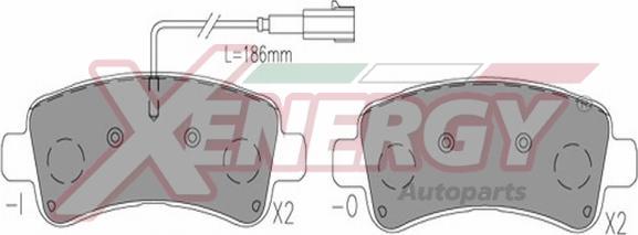 AP XENERGY X41295 - Комплект спирачно феродо, дискови спирачки vvparts.bg