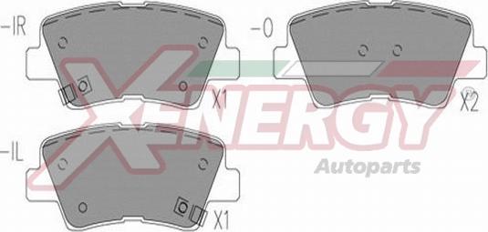 AP XENERGY X41298 - Комплект спирачно феродо, дискови спирачки vvparts.bg