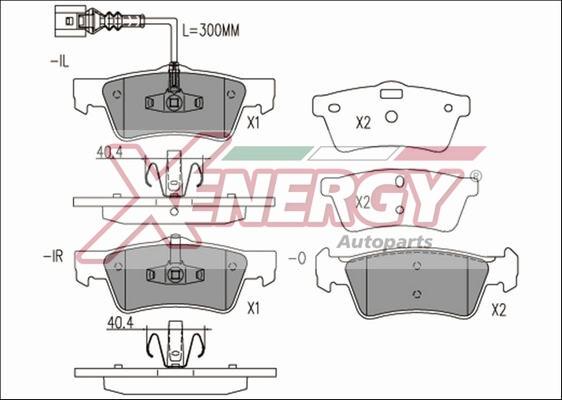 AP XENERGY X41249 - Комплект спирачно феродо, дискови спирачки vvparts.bg