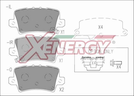 AP XENERGY X41243 - Комплект спирачно феродо, дискови спирачки vvparts.bg