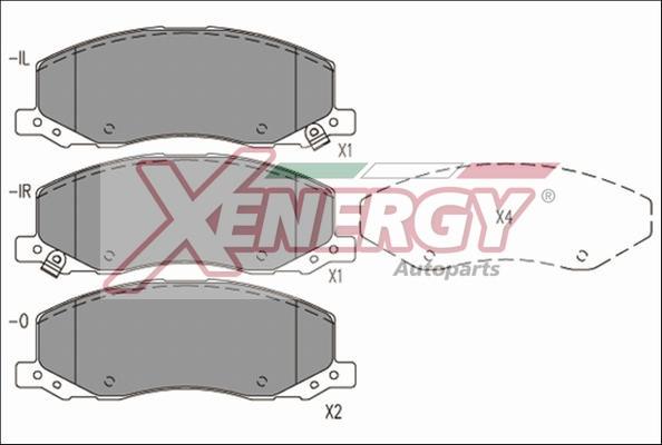 AP XENERGY X41247 - Комплект спирачно феродо, дискови спирачки vvparts.bg