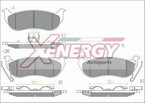 AP XENERGY X41259 - Комплект спирачно феродо, дискови спирачки vvparts.bg