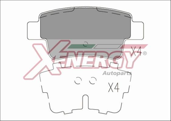 AP XENERGY X41260 - Комплект спирачно феродо, дискови спирачки vvparts.bg