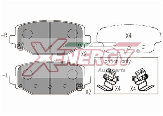 AP XENERGY X41268 - Комплект спирачно феродо, дискови спирачки vvparts.bg