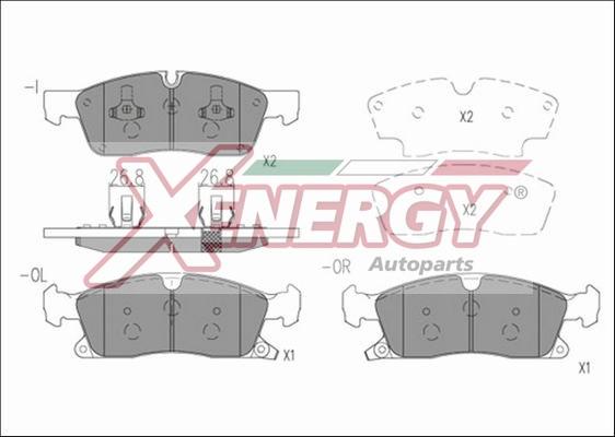 AP XENERGY X41204 - Комплект спирачно феродо, дискови спирачки vvparts.bg