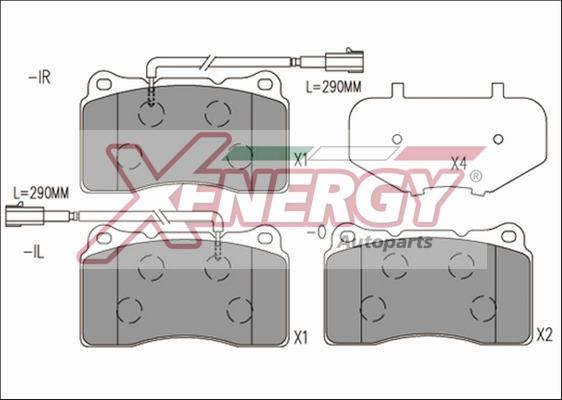 AP XENERGY X41200 - Комплект спирачно феродо, дискови спирачки vvparts.bg