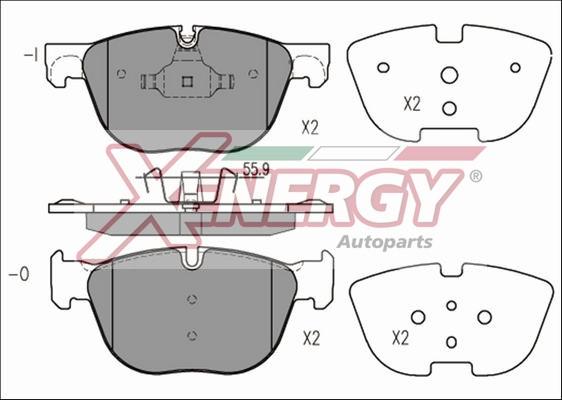 AP XENERGY X41214 - Комплект спирачно феродо, дискови спирачки vvparts.bg