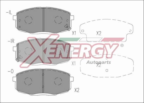 AP XENERGY X41216 - Комплект спирачно феродо, дискови спирачки vvparts.bg