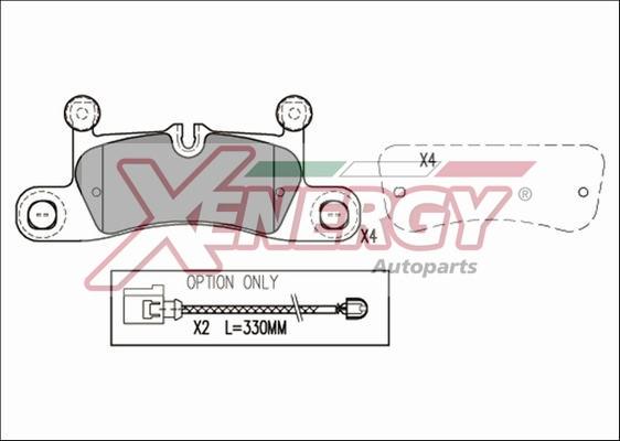 AP XENERGY X41218 - Комплект спирачно феродо, дискови спирачки vvparts.bg