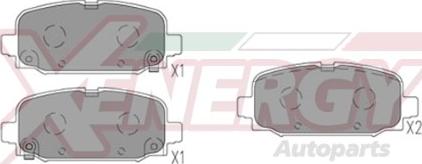 AP XENERGY X41289 - Комплект спирачно феродо, дискови спирачки vvparts.bg