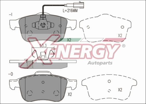 AP XENERGY X41230 - Комплект спирачно феродо, дискови спирачки vvparts.bg