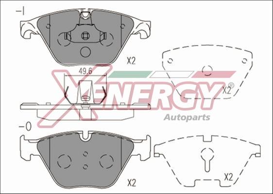 AP XENERGY X41232 - Комплект спирачно феродо, дискови спирачки vvparts.bg