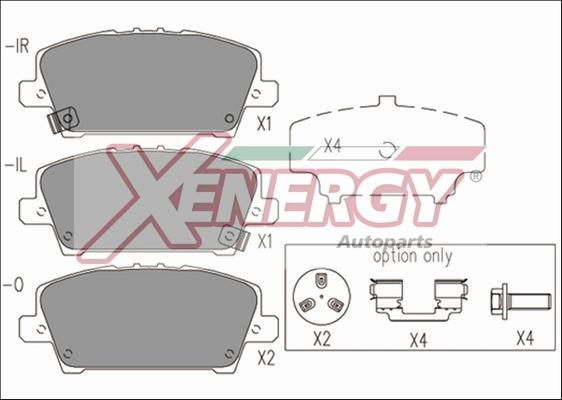 AP XENERGY X41221 - Комплект спирачно феродо, дискови спирачки vvparts.bg