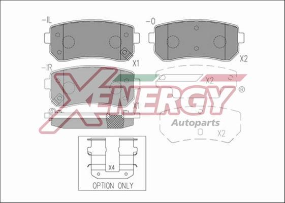 AP XENERGY X41274 - Комплект спирачно феродо, дискови спирачки vvparts.bg