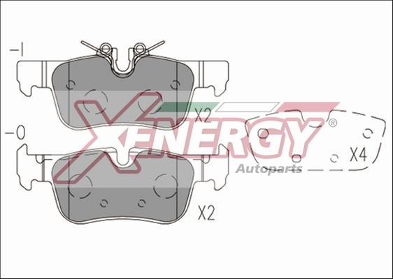 AP XENERGY X41275 - Комплект спирачно феродо, дискови спирачки vvparts.bg