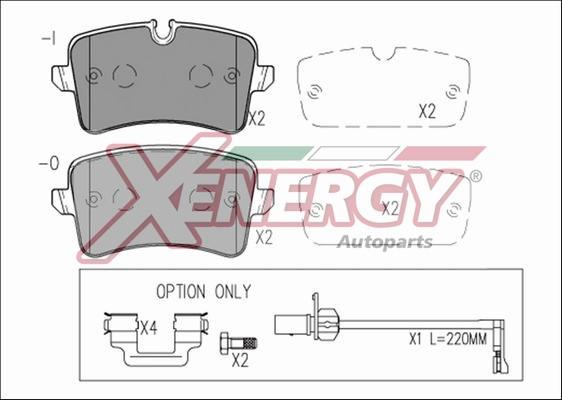 AP XENERGY X41272 - Комплект спирачно феродо, дискови спирачки vvparts.bg