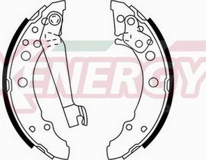 AP XENERGY X50095 - Комплект спирачна челюст vvparts.bg