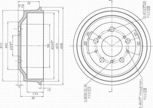 AP XENERGY X654162 - Спирачен барабан vvparts.bg