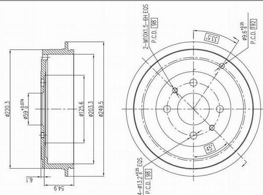 AP XENERGY X654202 - Спирачен барабан vvparts.bg