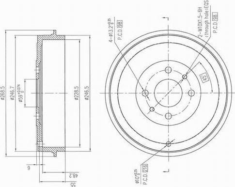 AP XENERGY X654210 - Спирачен барабан vvparts.bg