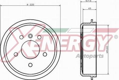 AP XENERGY X654235 - Спирачен барабан vvparts.bg