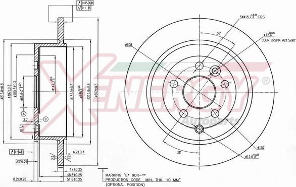 AP XENERGY X601474 - Спирачен диск vvparts.bg