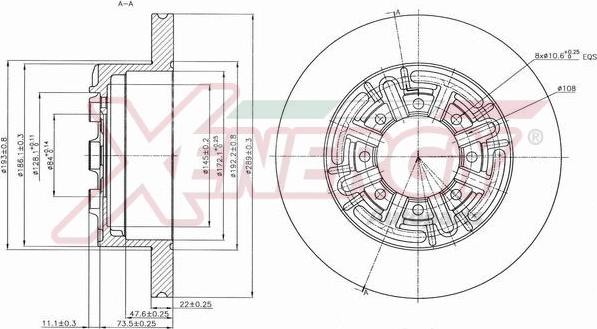 AP XENERGY X601196 - Спирачен диск vvparts.bg