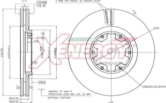 AP XENERGY X602913 - Спирачен диск vvparts.bg