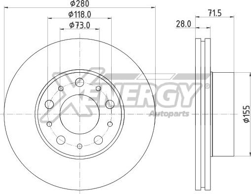 AP XENERGY X602924 - Спирачен диск vvparts.bg