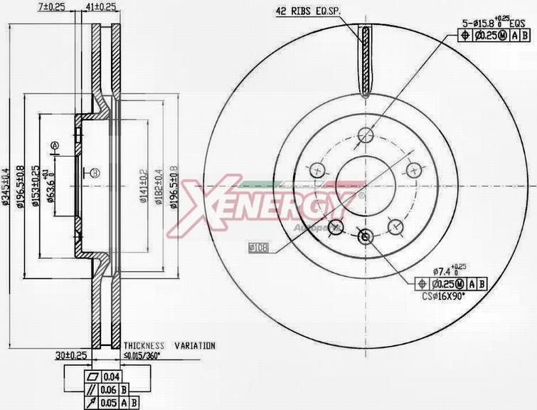 AP XENERGY X602926 - Спирачен диск vvparts.bg