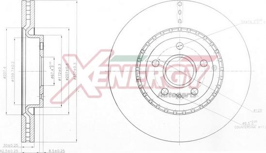 AP XENERGY X602893 - Спирачен диск vvparts.bg