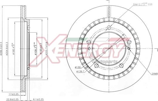 AP XENERGY X602868 - Спирачен диск vvparts.bg