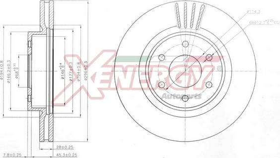 AP XENERGY X602871 - Спирачен диск vvparts.bg